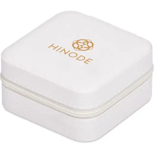 Eva & Elm Crystal Travel Jewellery Box Cream Branded